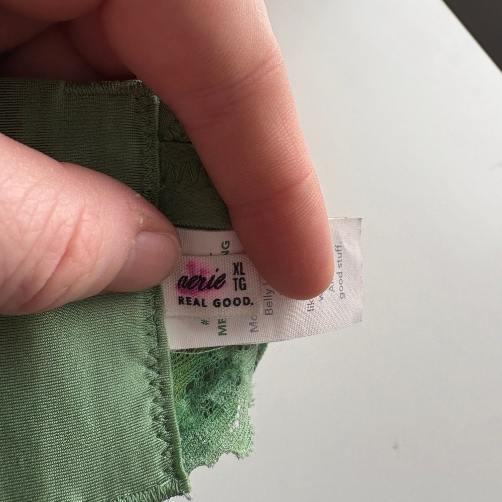 Aerie Front Clasps Green Lace Bralette Size XL Bra St Patrick’s Day ☘️ - Picture 7 of 9